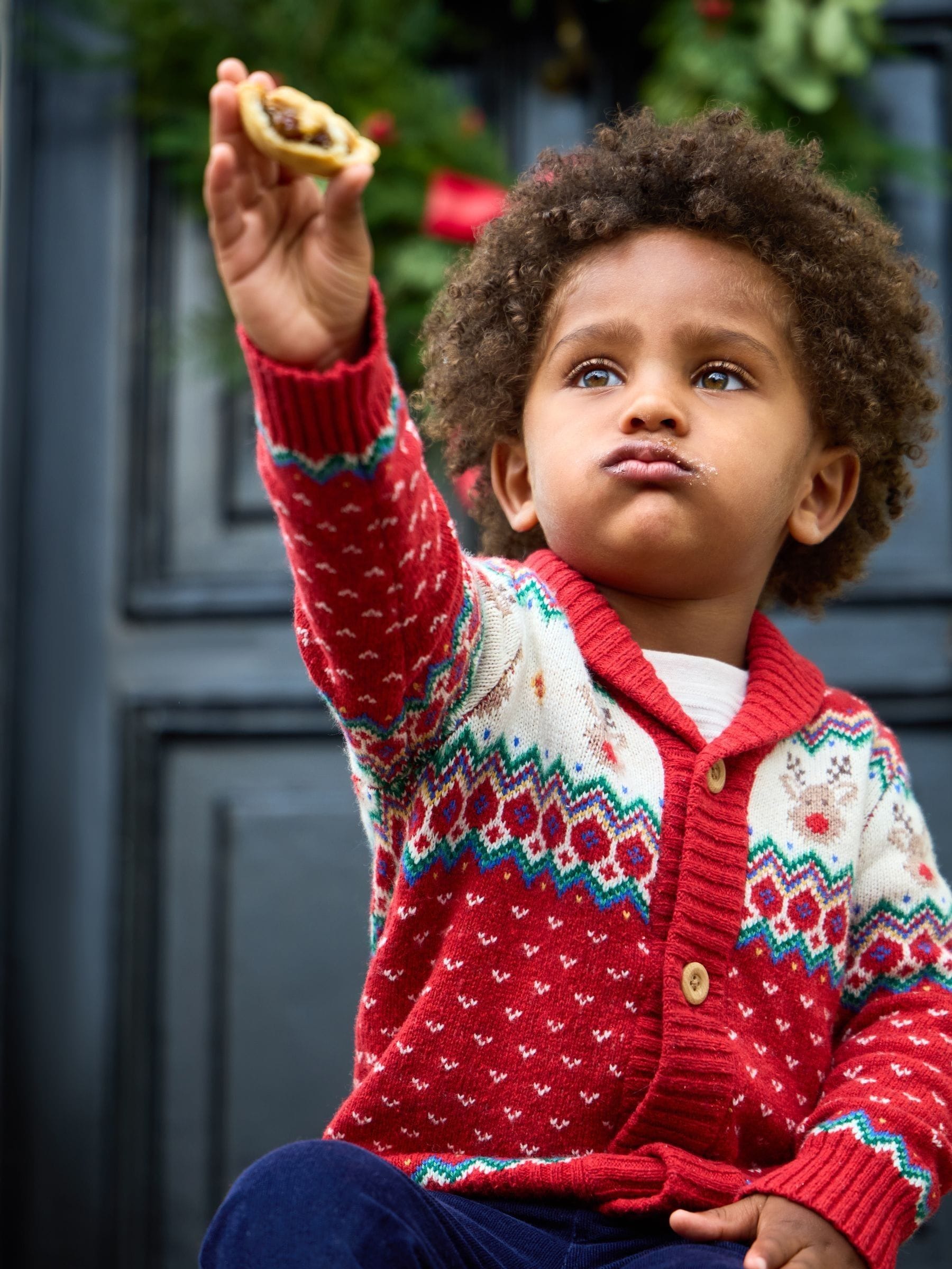 JoJo Maman Bébé - Gebreid vest met fairisle