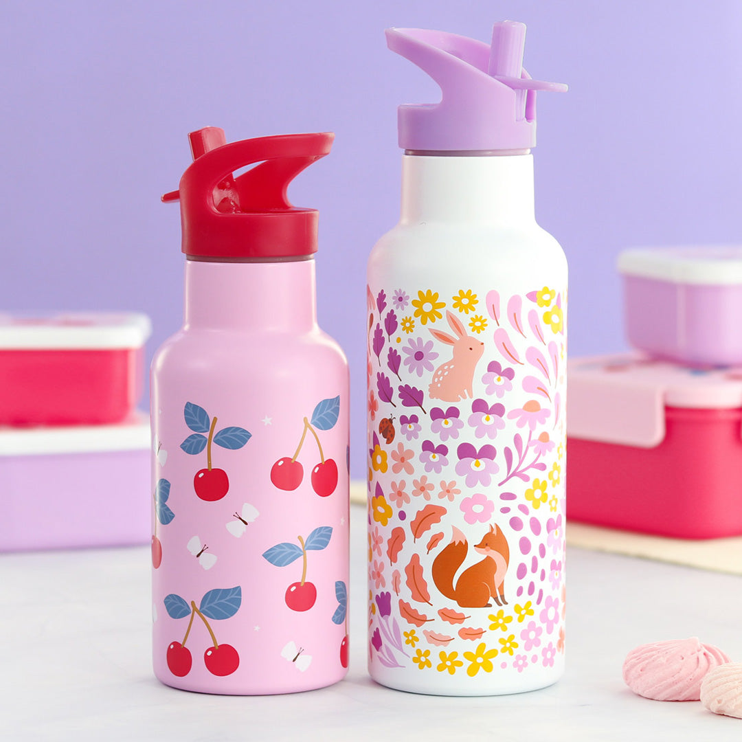 a little lovely company rvs drinkfles kersen - 350 ml