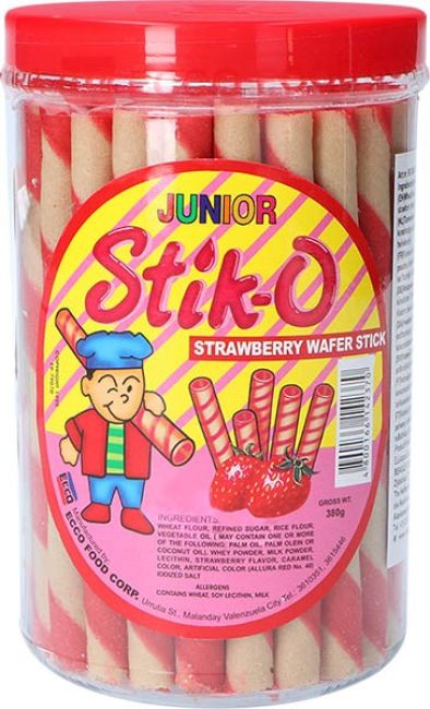 Stik-O Aardbei Wafel Stok 380g