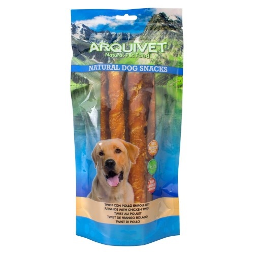 Biscoitos enrolados para cães com sabor de frango
