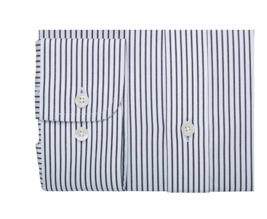 Chemise homme blanche à rayures noires - GEOFFROY