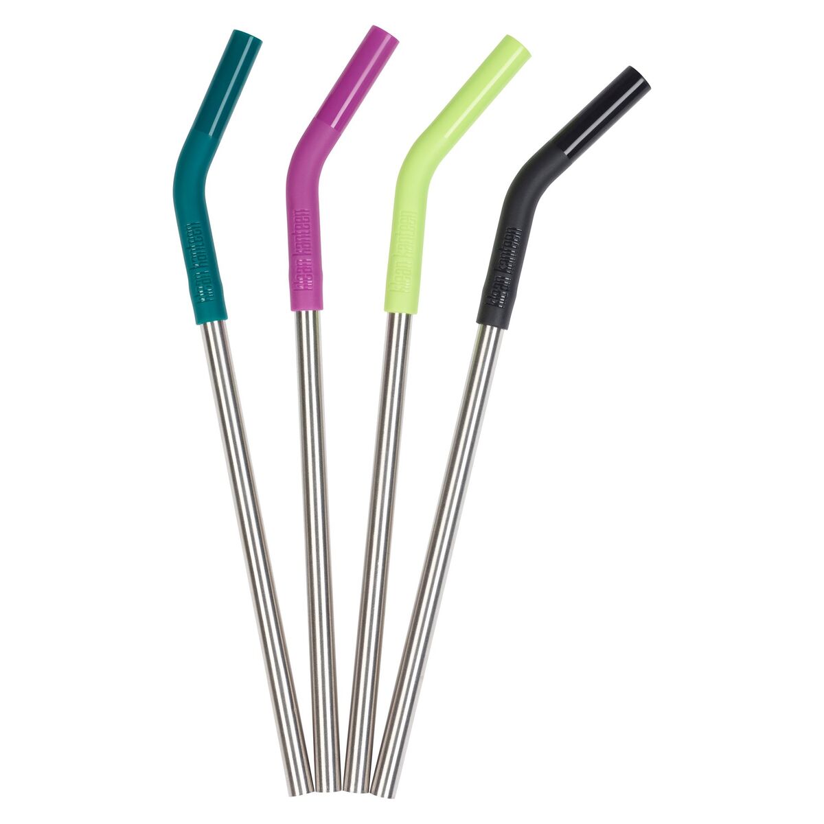 Sugerør i rustfritt stål, 4 pk, Multi Color