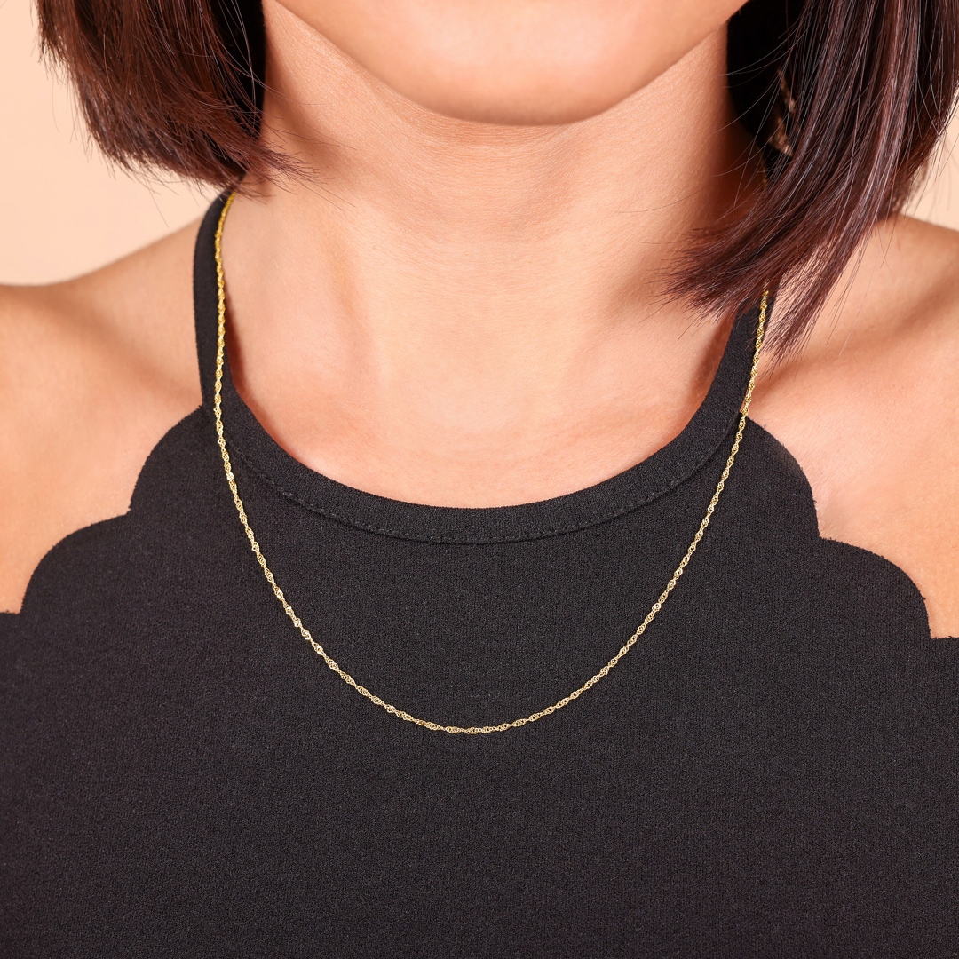 1.2mm Singapurkette 750/18 K Gelbgold
