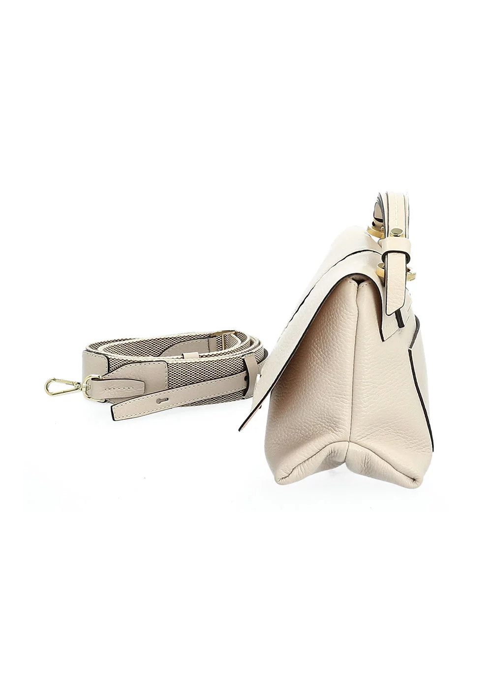 SAC RABAT NATACHA CUIR CREME