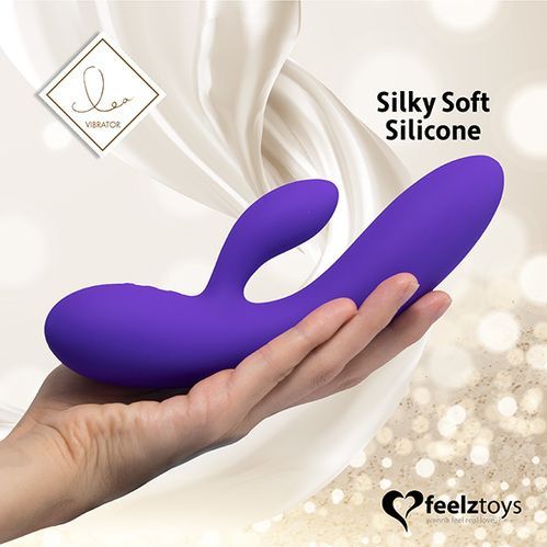 Feelztoys - Lea Vibrator met Glitters USB-oplaadbaar Paars