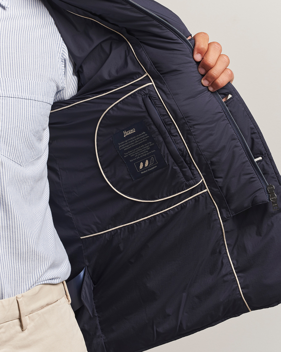 Herno Nylon Down Blazer Navy