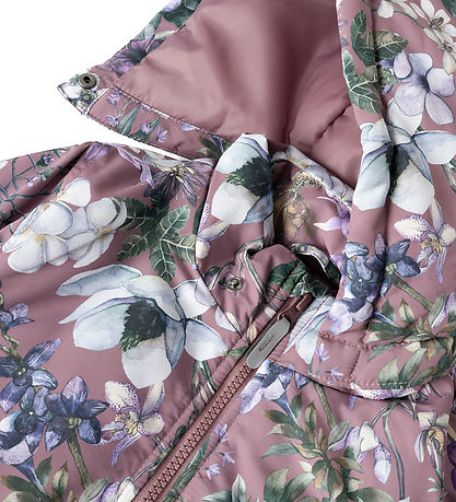 Name It Steppjacke - NkfMaxi - Grape Shake/Flower