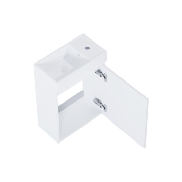 Atlantic Toiletmeubel Imani wit met witte wastafel