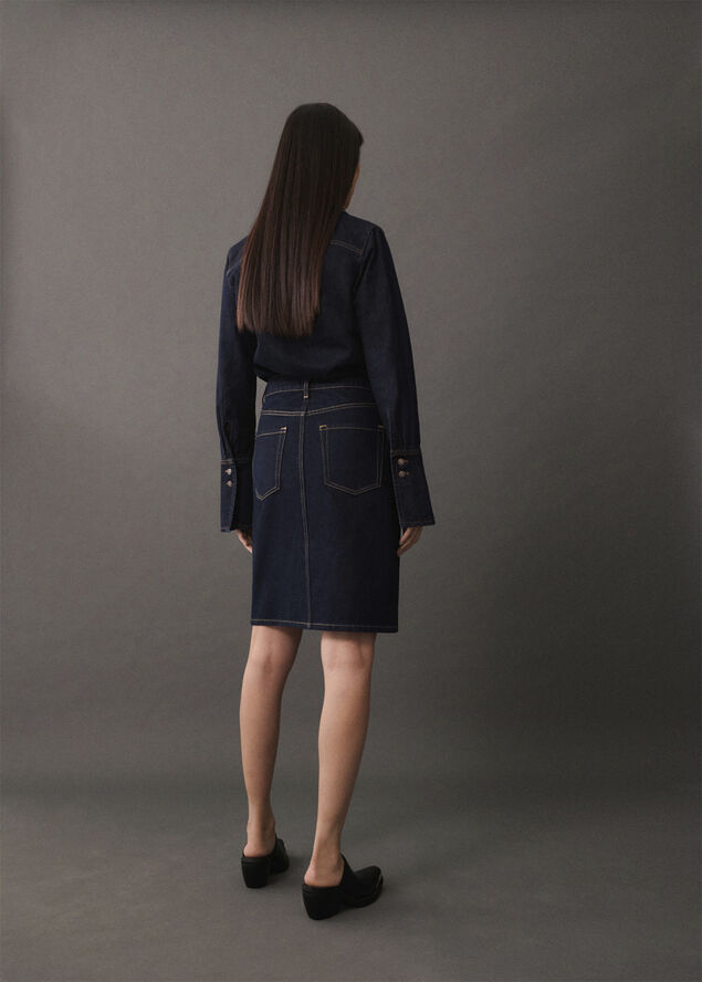 MANGO SKIRT. -- OLIVIA Open blue