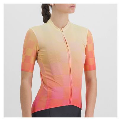 Maillot Manches Courtes Femme Sportful Rocket Orange/Jaune