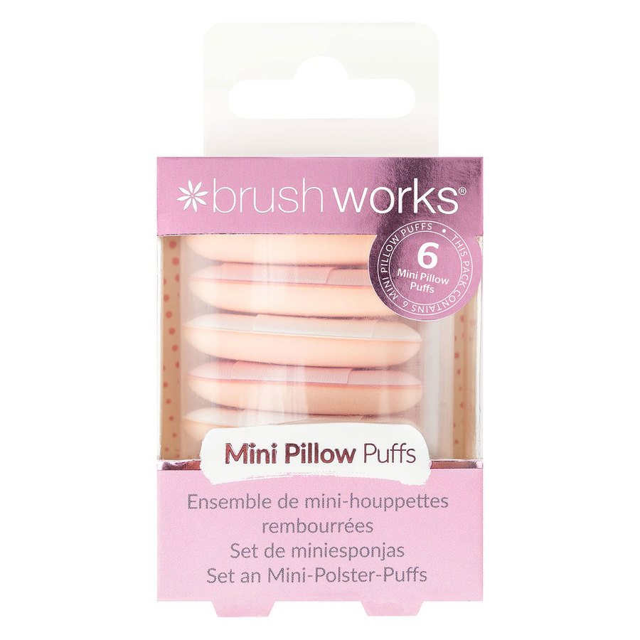 Brushworks Mini Pillow Puffs 6pcs