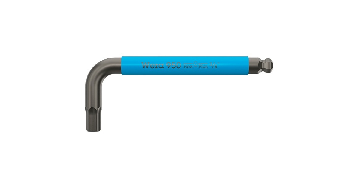 Wera950/9 Hex-Plus Multicolour Imperial 3 Stiftsleutelset, BlackLaser  (Zwart, 9‑delig)