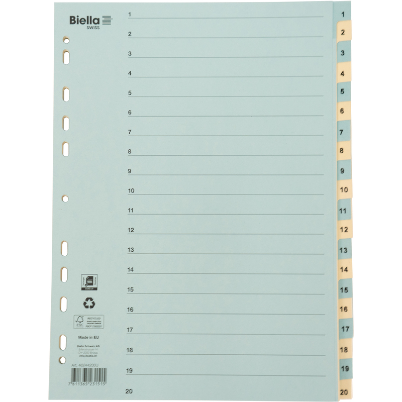 Biella Register, A4, 1-20