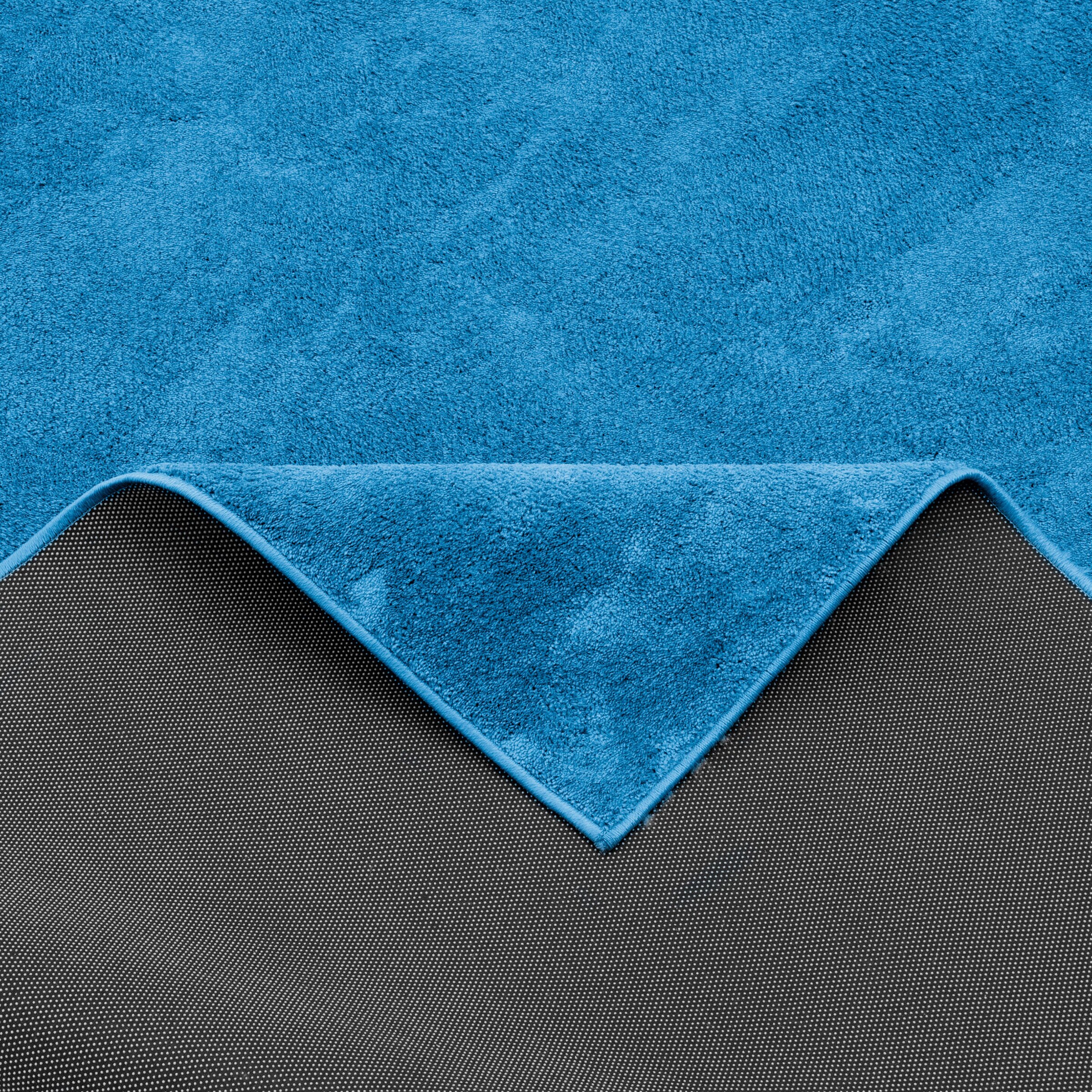Pergamon Hochflor Langflor Teppich Super Soft Melia Kids Blau - 80x150 cm