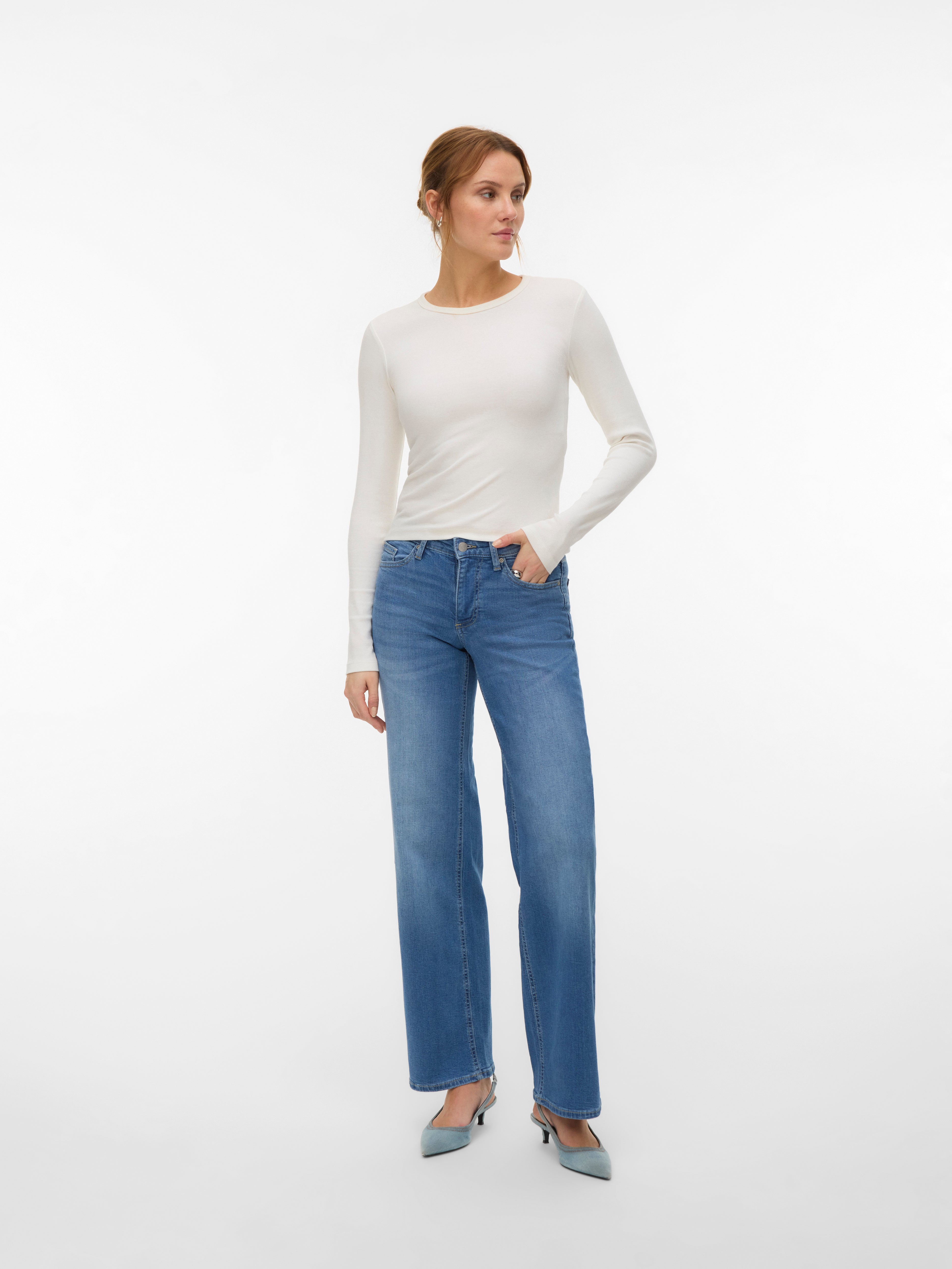 VMLEXI-STRETCH Mid rise Wide leg fit Jeans