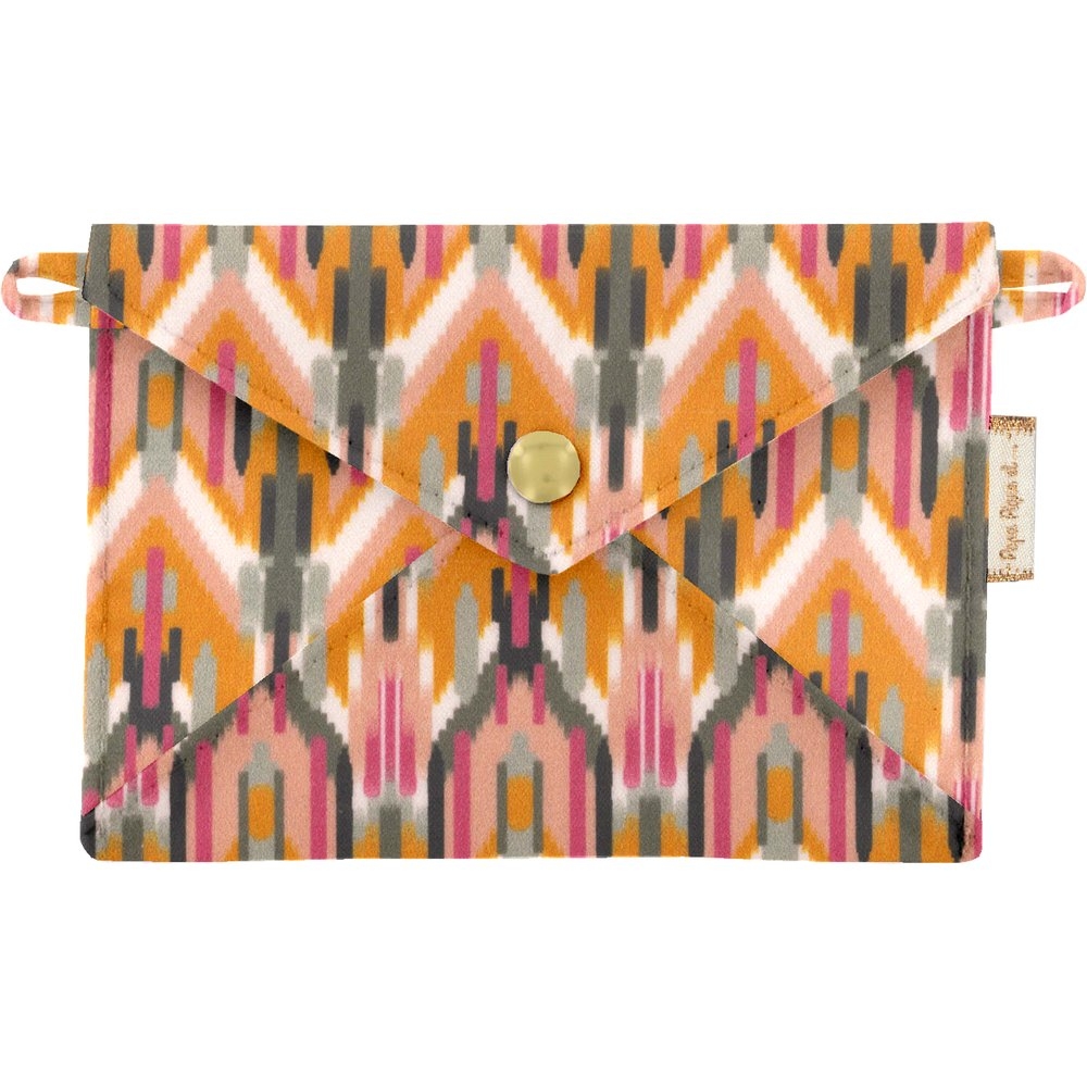 Petite Pochette Enveloppe Ikat Ocre