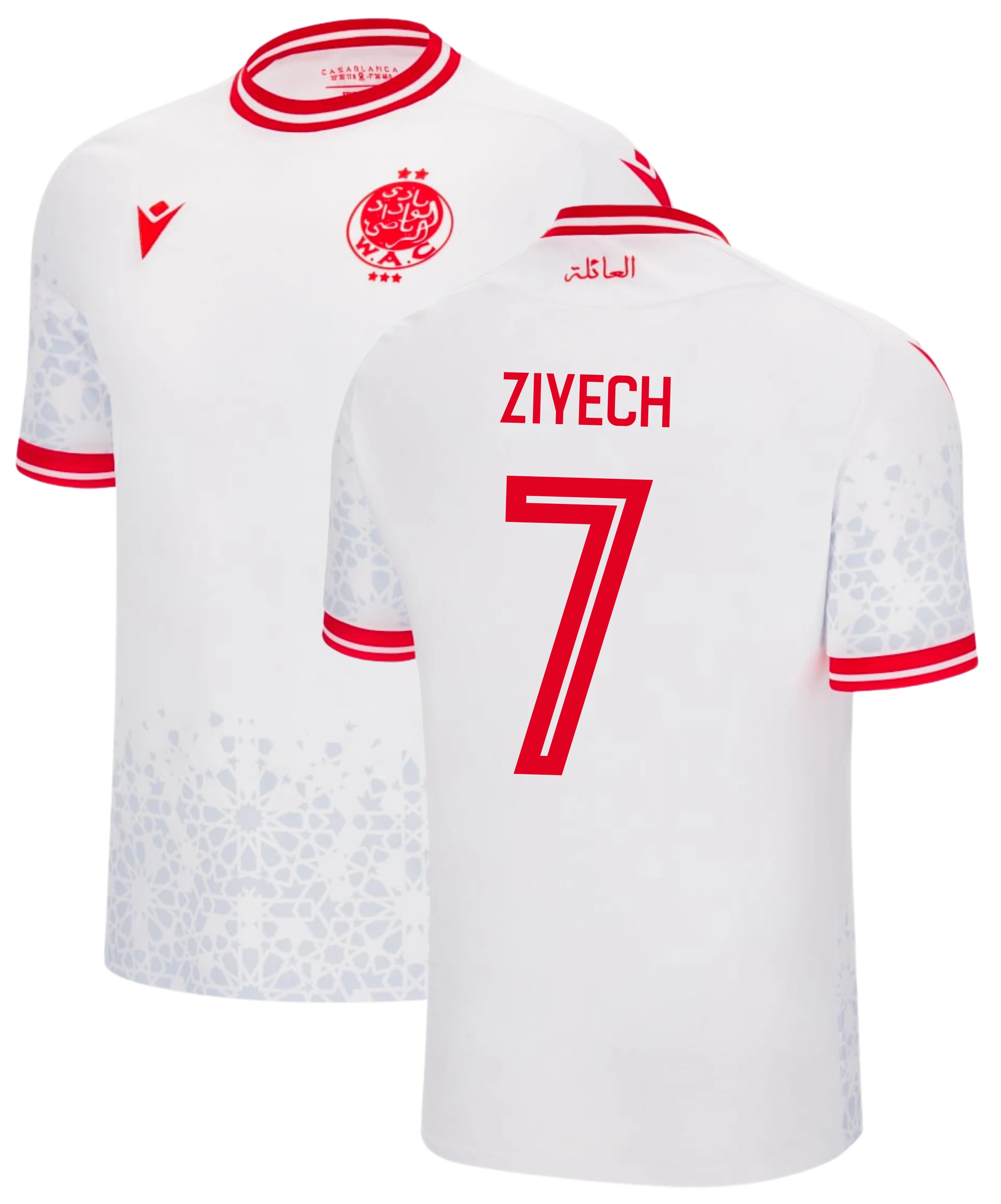 Wydad Casablanca Uitshirt 2023/2024   Bedrukking Ziyech - Voetbalshirt