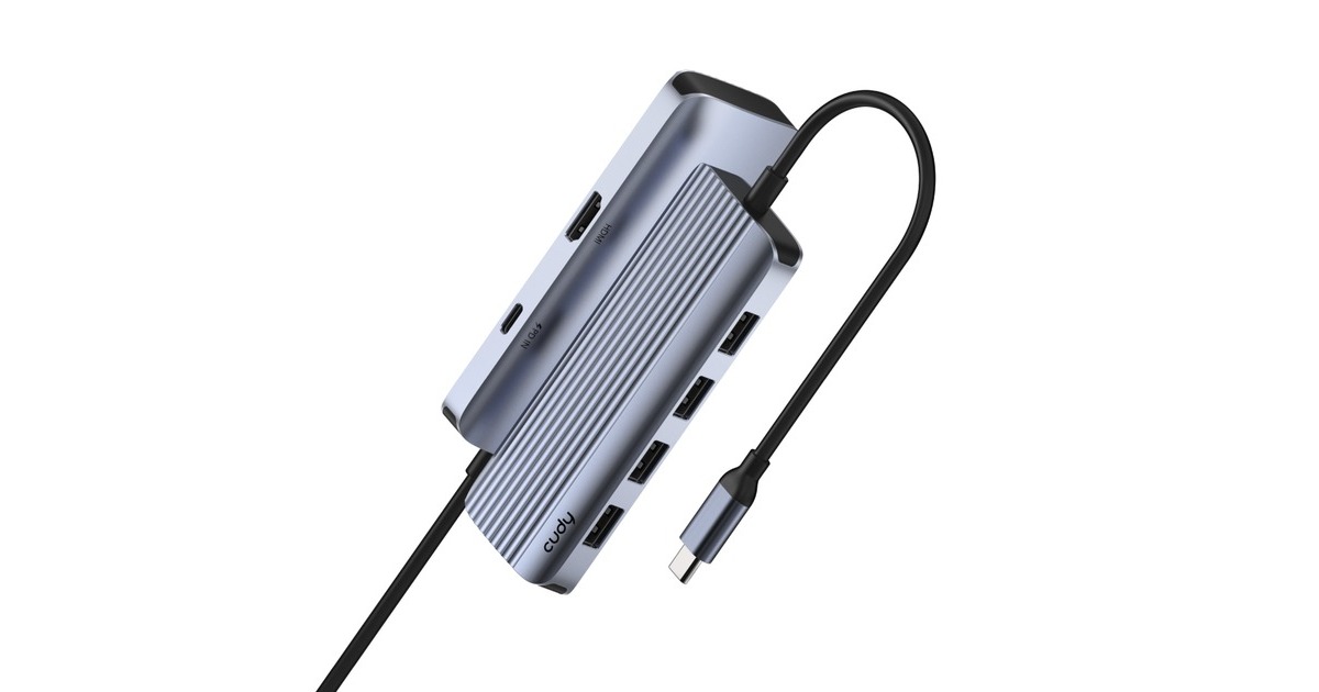 Cudy6-In-1 HDMI 4K USB-C Hub usb-hub  (Zilver)