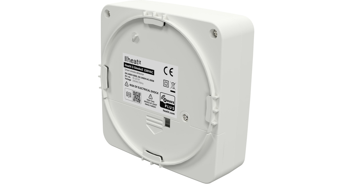 heat itZ-Smoke2 Detector 230VAC rookmelder  (Wit, Z-Wave)