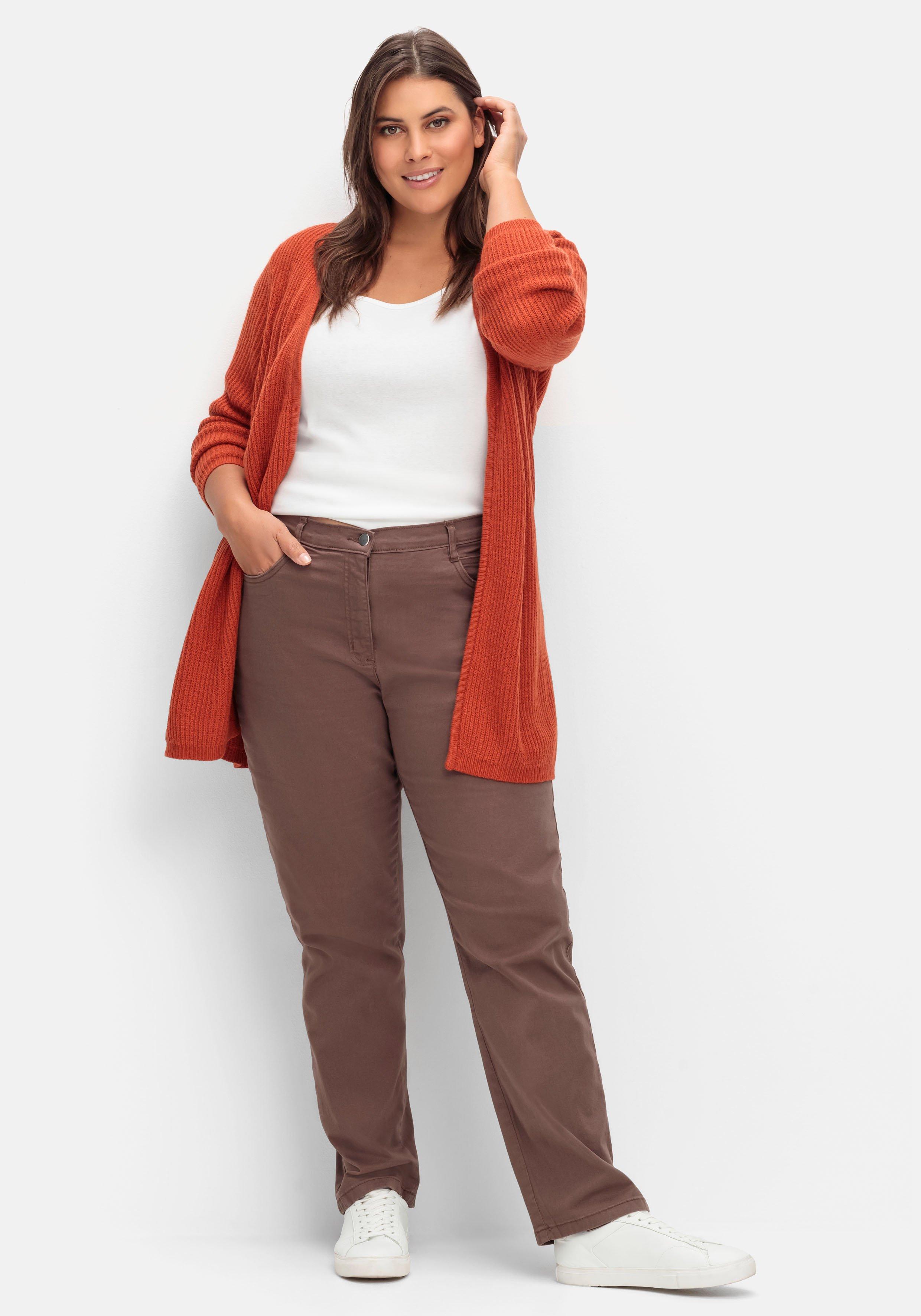 Gerade Stretch-Jeans mit Komfortbund