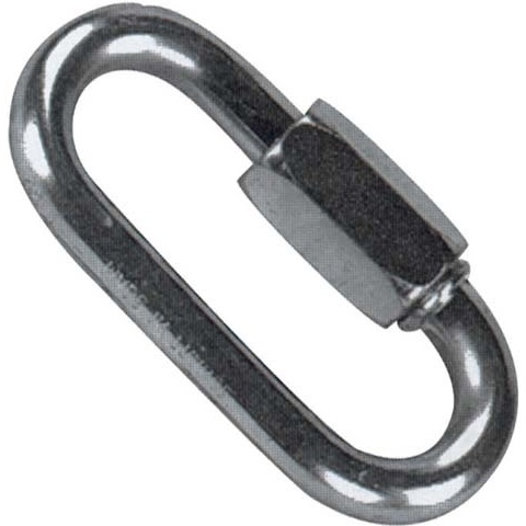 Maillon rapide à vis en acier zingué - Lot de 2