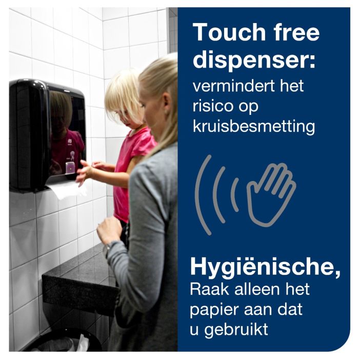 Tork 551108 Matic handdoekrol dispenser Elevation line zwart (551108)