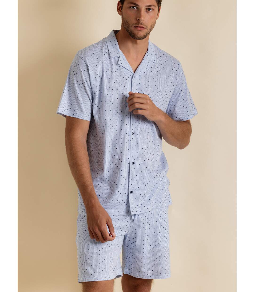 Pyjama short chemise Stripes And Dots Admas