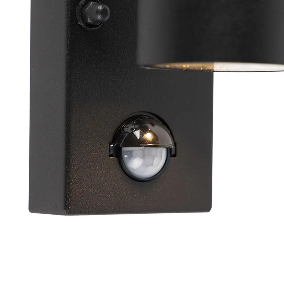 Qazqa buitenlampen met sensor solo zwart gu10