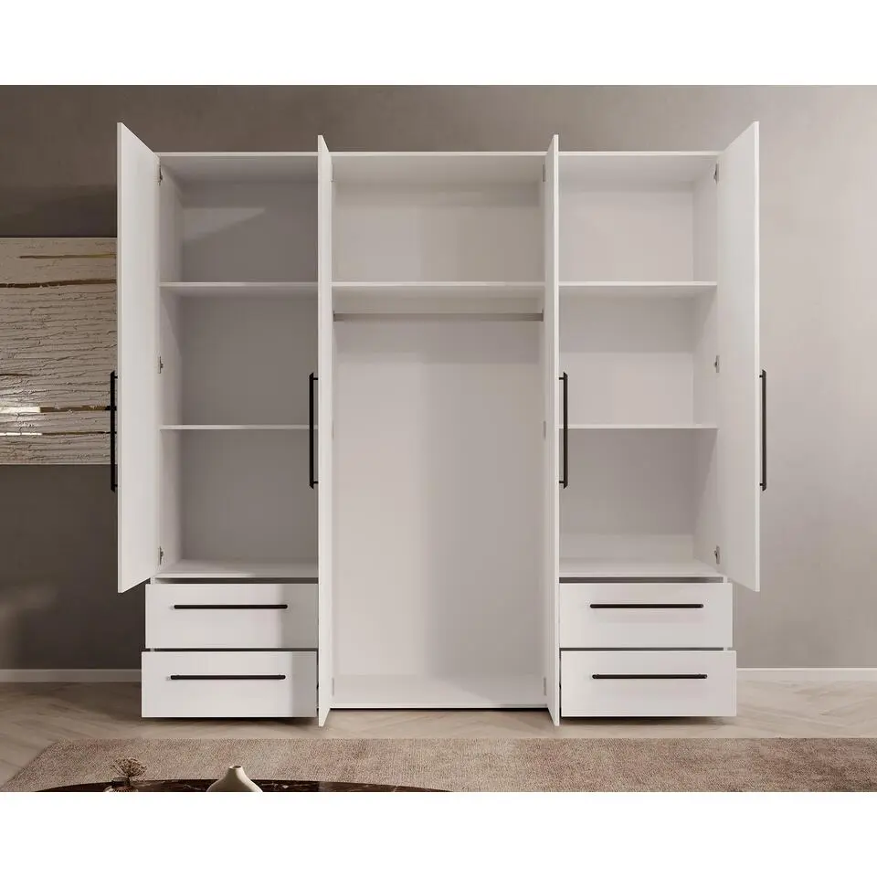 Meubella - Kledingkast Mayen - Wit - 206 cm