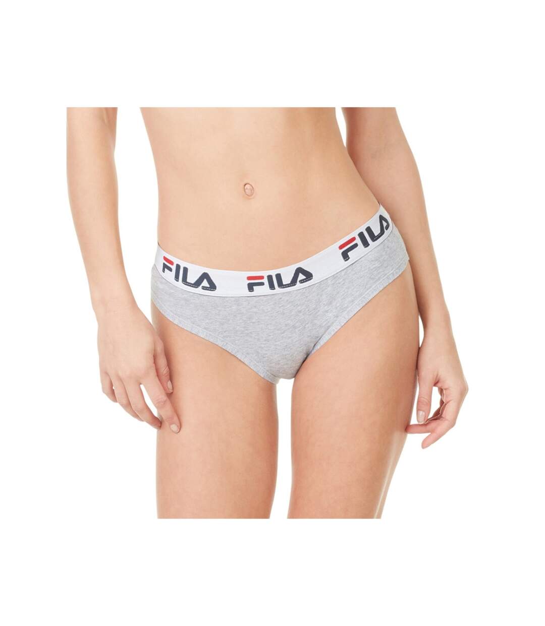 Lot de 3 Culottes coton femme Fila FU6043 Gris, Noir et Blanc