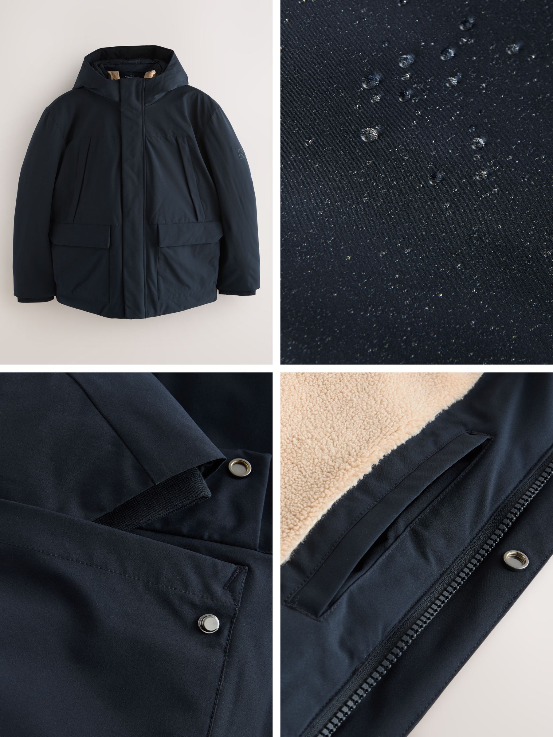 Donkerblauw - ThermoGen Parka Jack met Borg voering