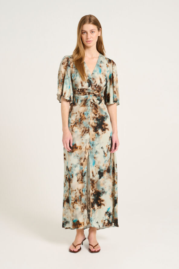 Gestuz ReenaGZ P ss dress Blue brown rust