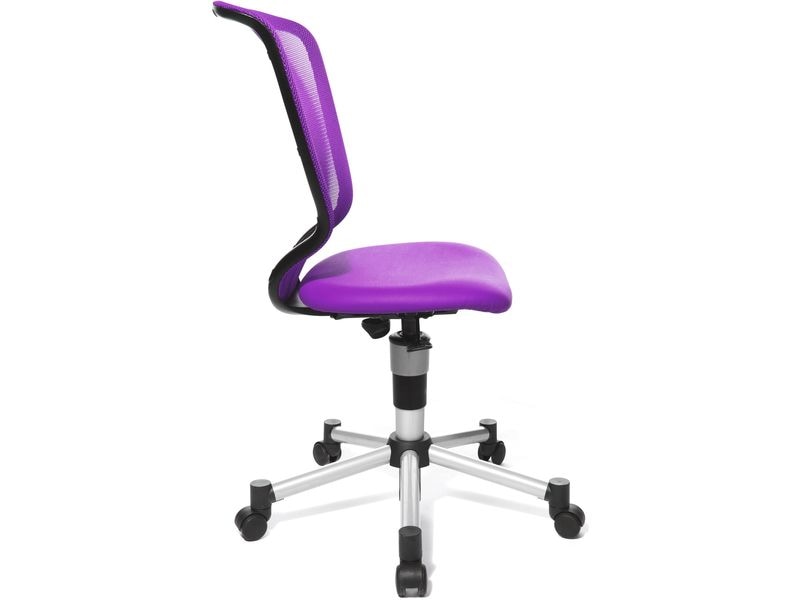 Topstar Kinder Bürostuhl Titan Junior, Lila Mitwachsender Design-Kinder- und Jugenddrehstuhl