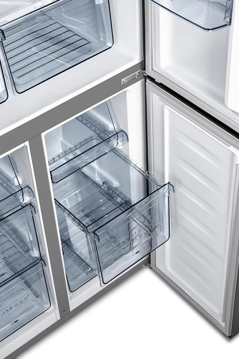 Gorenje NRM8182MX Side by Side Kühl-Gefrierkombination / 182cm/ 394 Liter/NoFrost Plus / MultiFlow 360° / CrispZone mit Feuchteregler / ConvertFreshZone / Twist Ice Maker / FastFreeze / Edelstahl-look