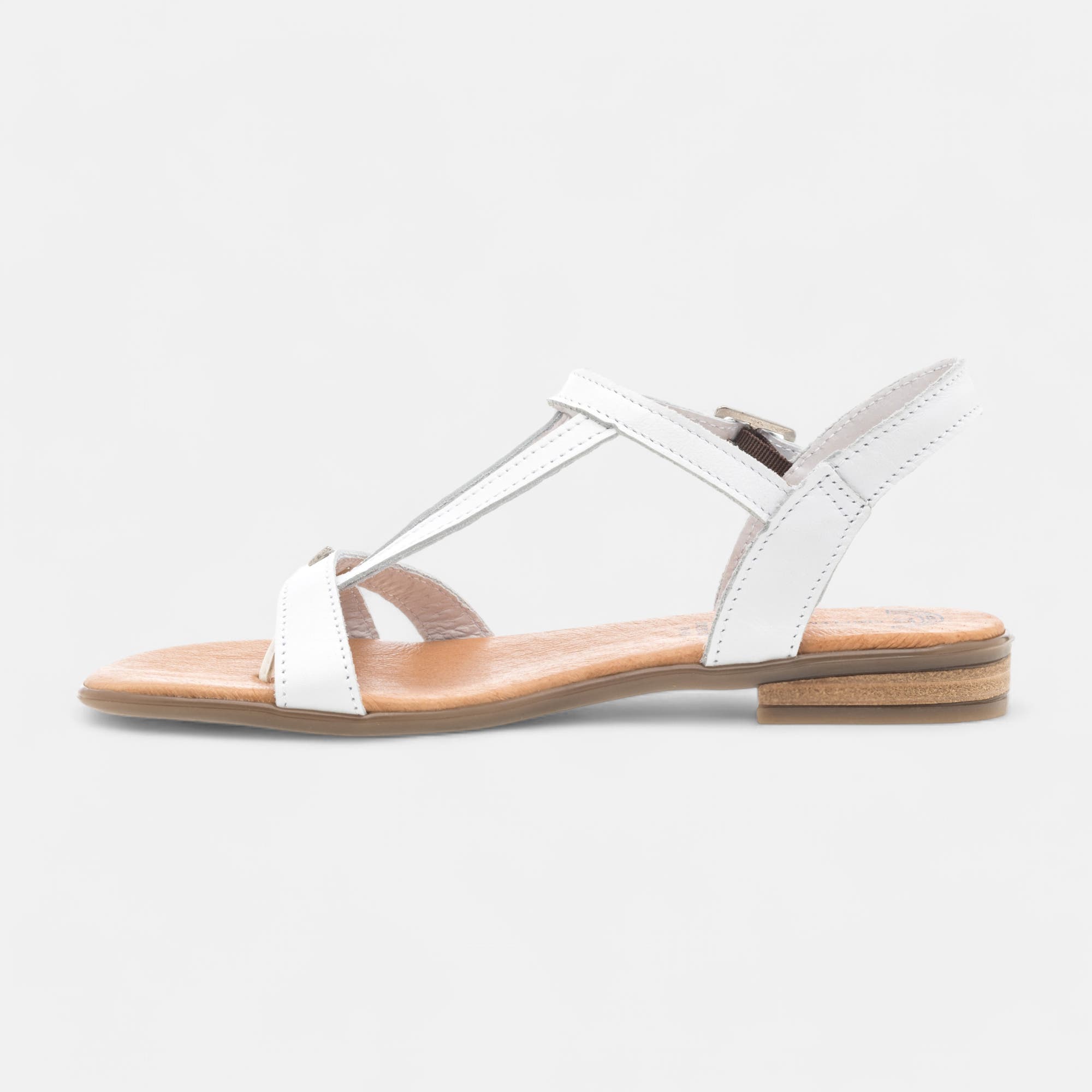 Sandales Femme en cuir blanc