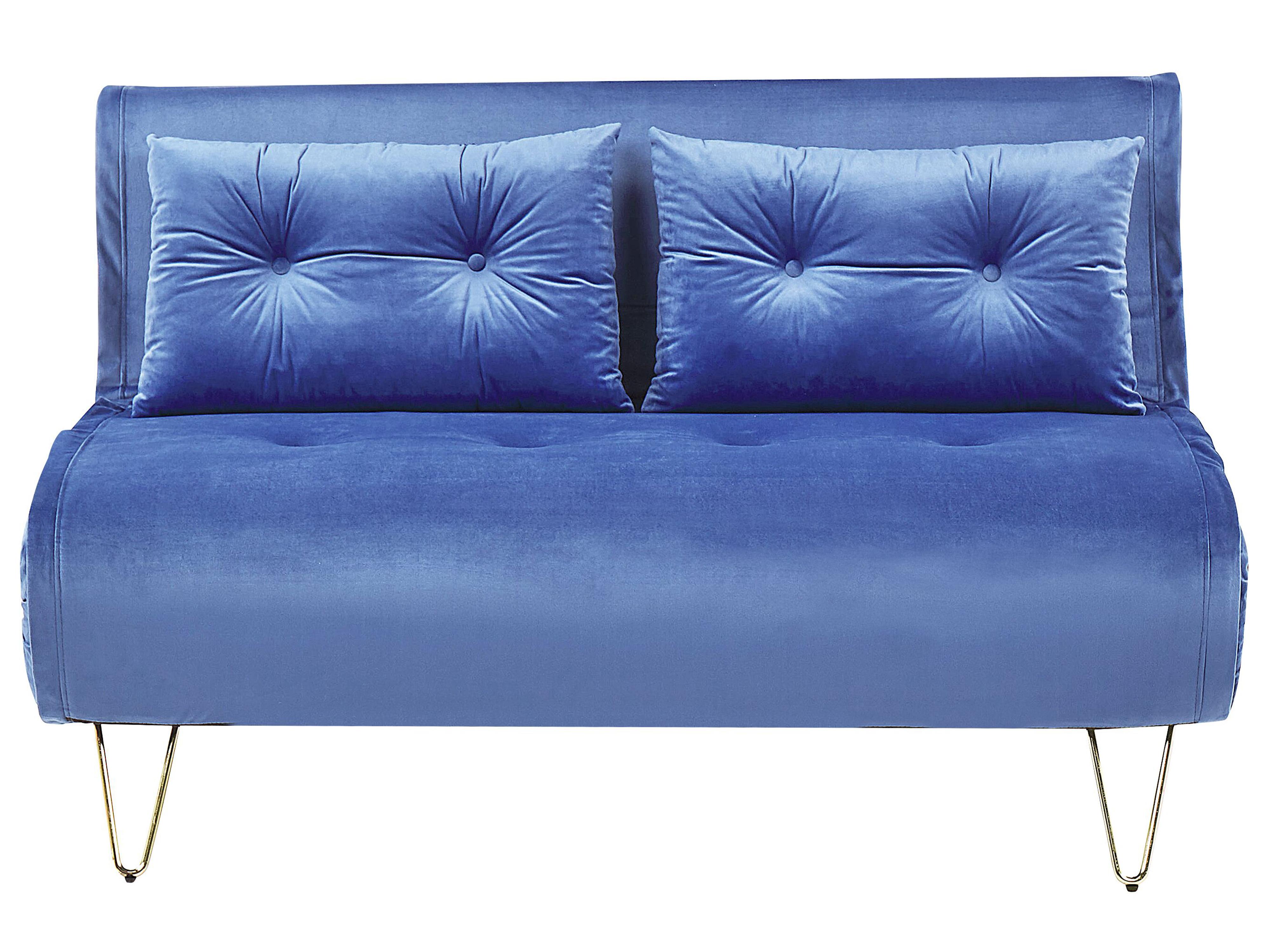 Bankenset 3-zits VESTFOLD Fluweel Marineblauw