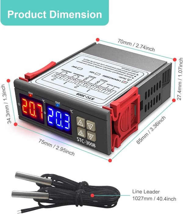 STC-3008 220V Temperaturregulator, PID-regulator