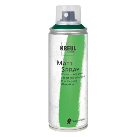 KREUL Matt Spray hochpigmentiert und wasserfest für Innen und Außen, 200 ml, grün