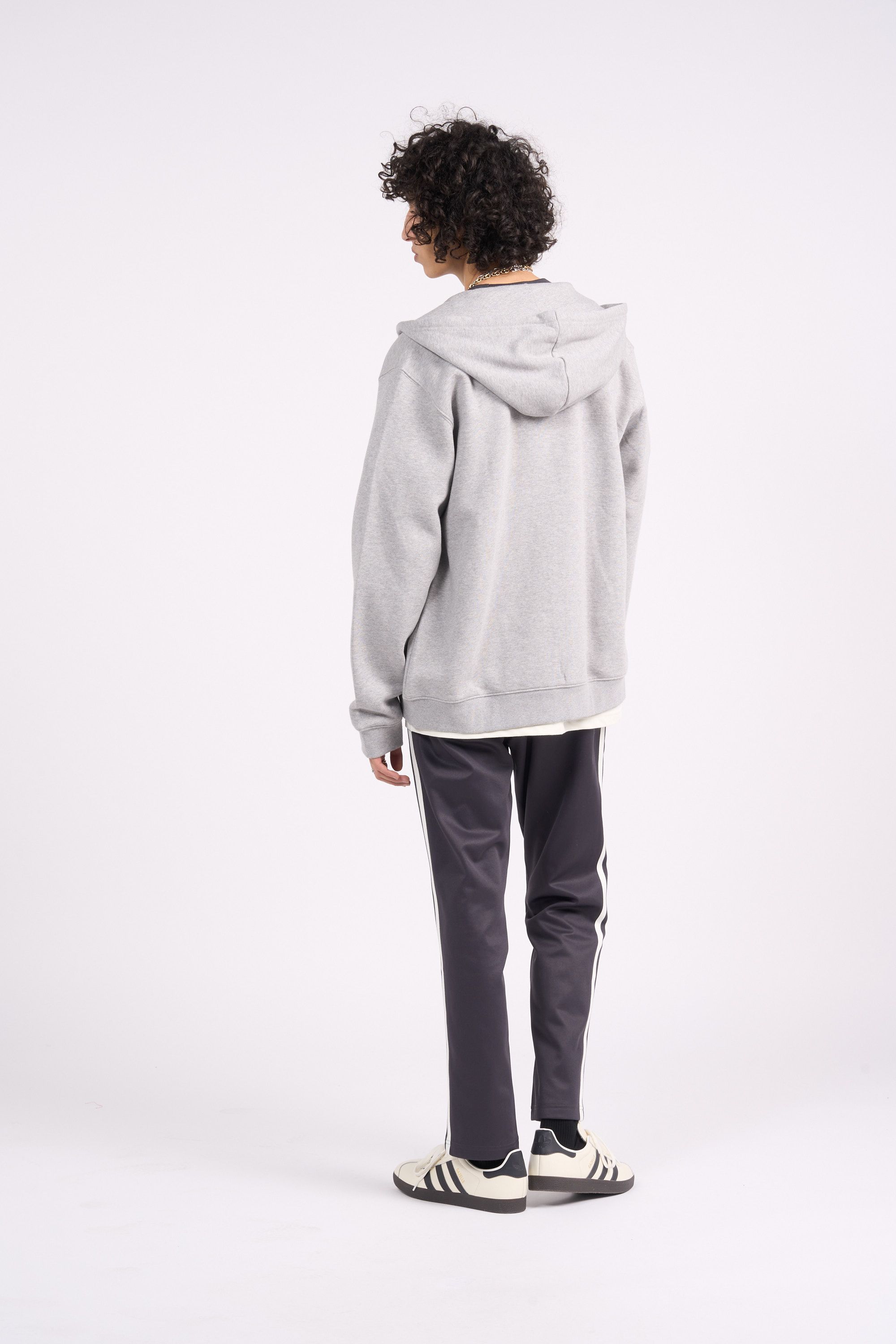 ADIDAS Hoodie zippé ESS FZ HDY Gris