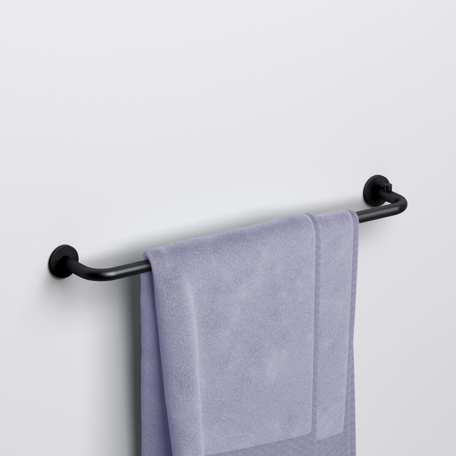Clou Kaldur handdoekhouder 45cm zwart mat