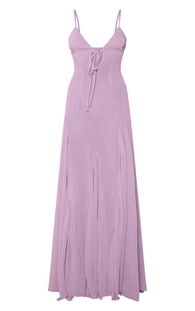 Lilas Robe De Plage Maxi À Godets Et Coupe Sirène