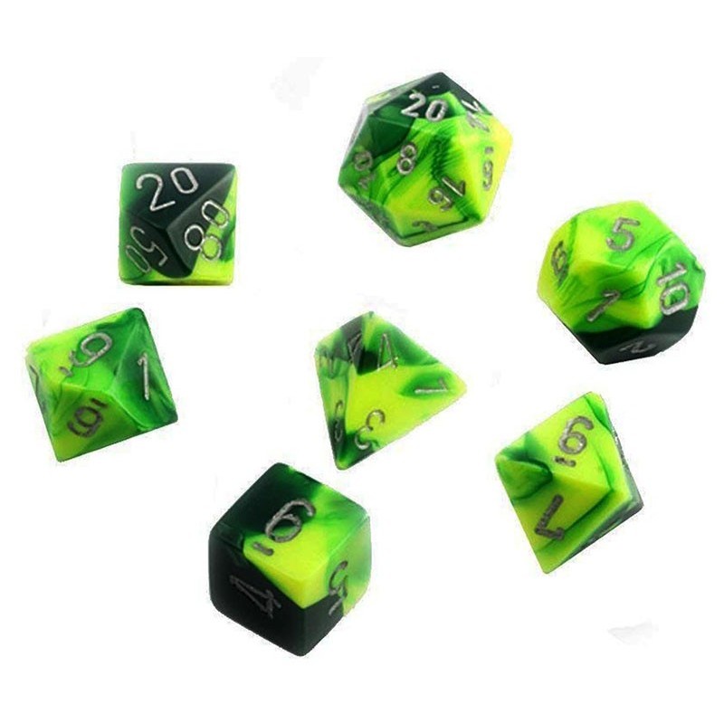7 dés * gemini * VERT & JAUNE
