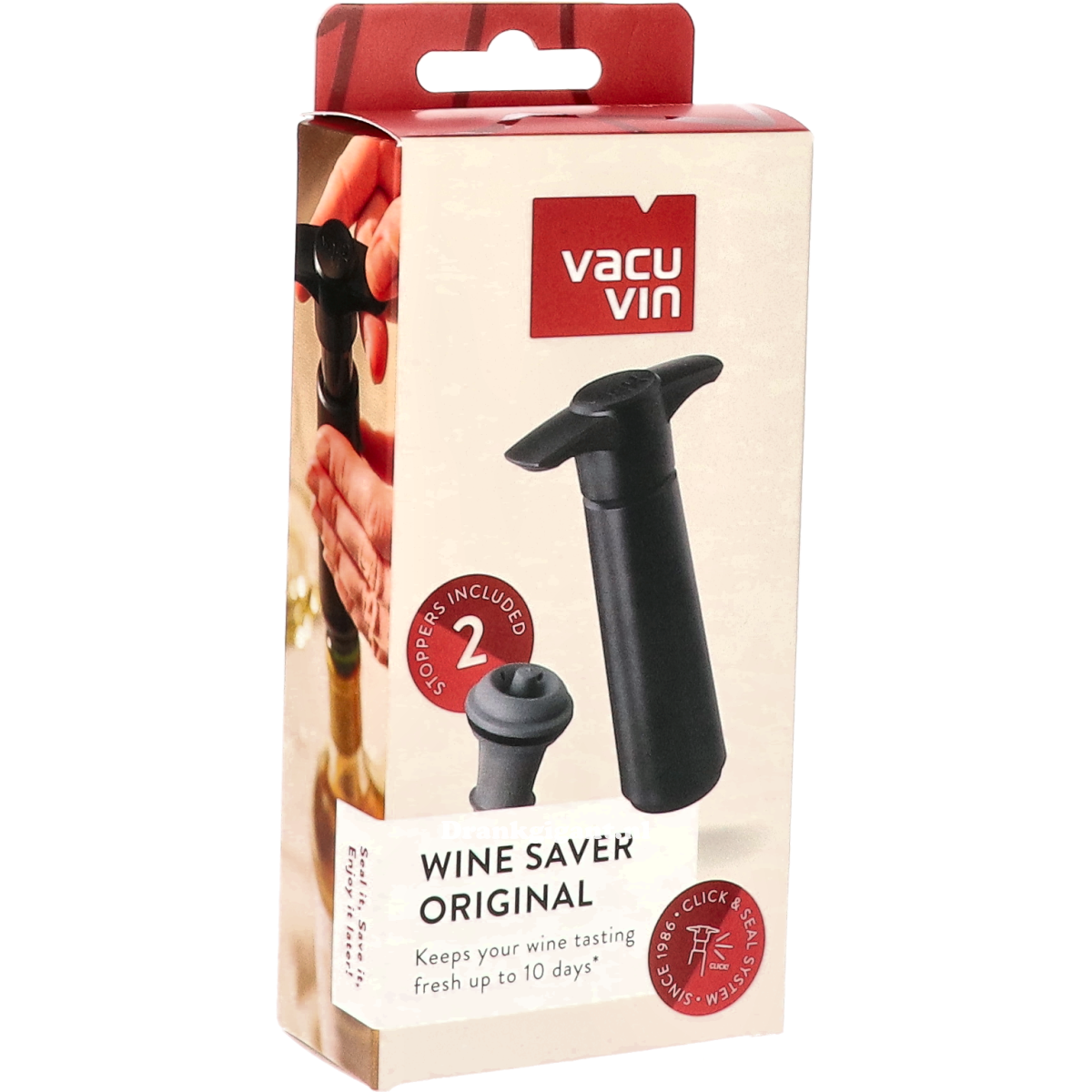 Vacu Vin Wine Saver Vacuüm + 2 Stoppers