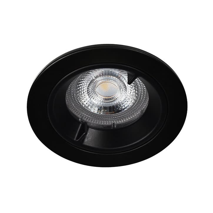 Lot 3 spots à encastrer Caius LED GU10 Ø8,5cm IP44 345lm 50W 5.2W GoodHome blanc neutre noir