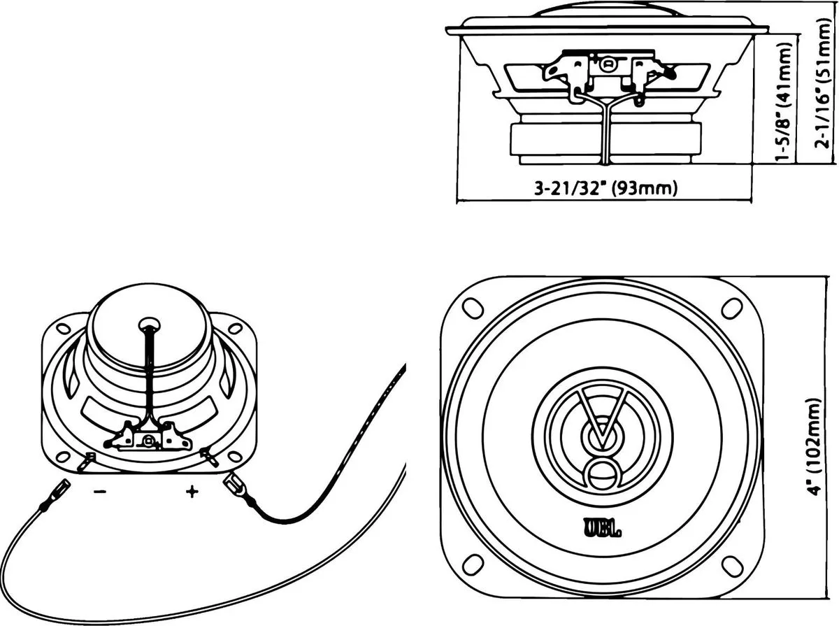 JBL Stage1 41F (la paire) Haut-parleurs voiture