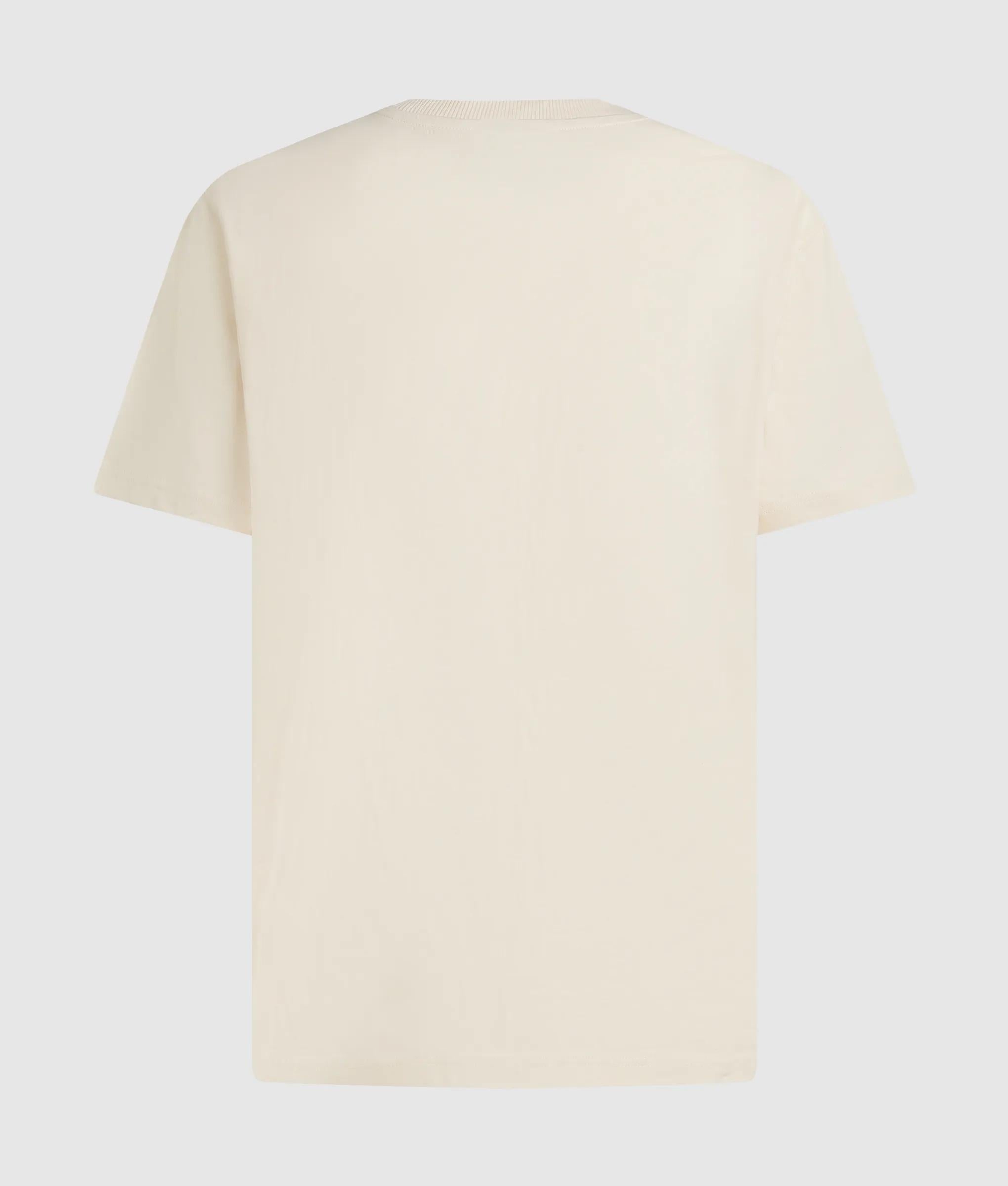 t-shirt met gestreept logo