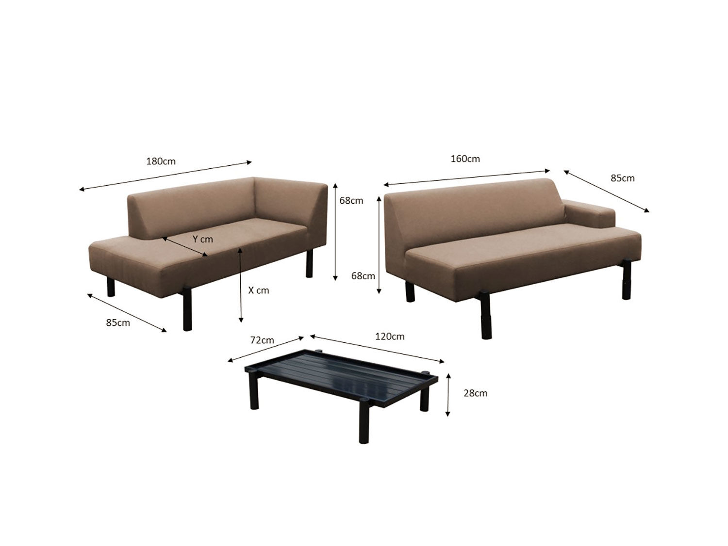Garten-Ecklounge Eco mit Tisch