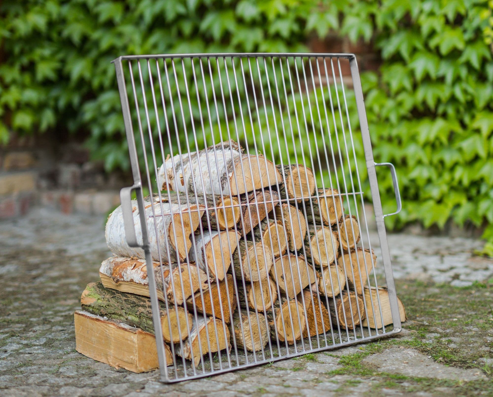 Grillrost aus Edelstahl 50x50 cm für Feuerschale 70 cm