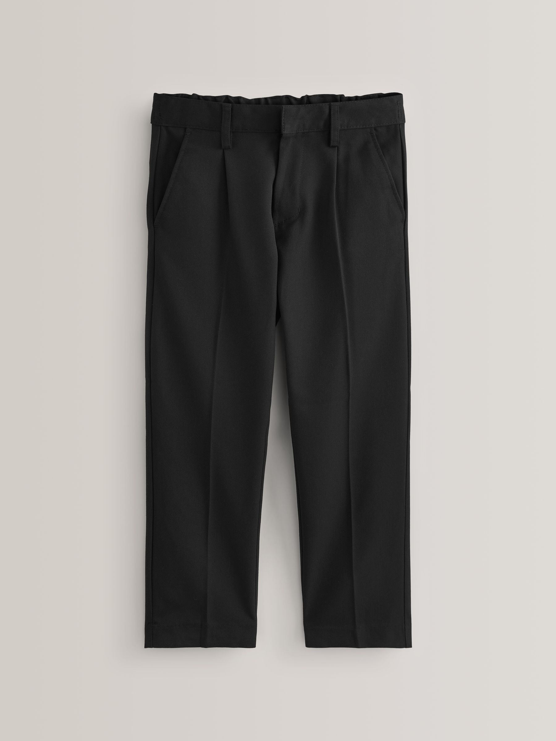 Zwart - Schoolbroek met geplooide voorkant (3-17 jr)