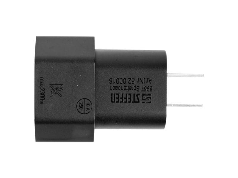 STEFFEN Reiseadapter T11 / USA, Schwarz 2-poliger Reiseadapter Typ 11 - USA